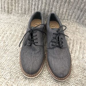 Chambray colored shoes. Used just once. They are really charming.